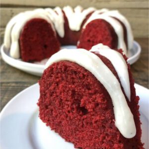 Red Velvet Pound Cake with Cream Cheese Frosting