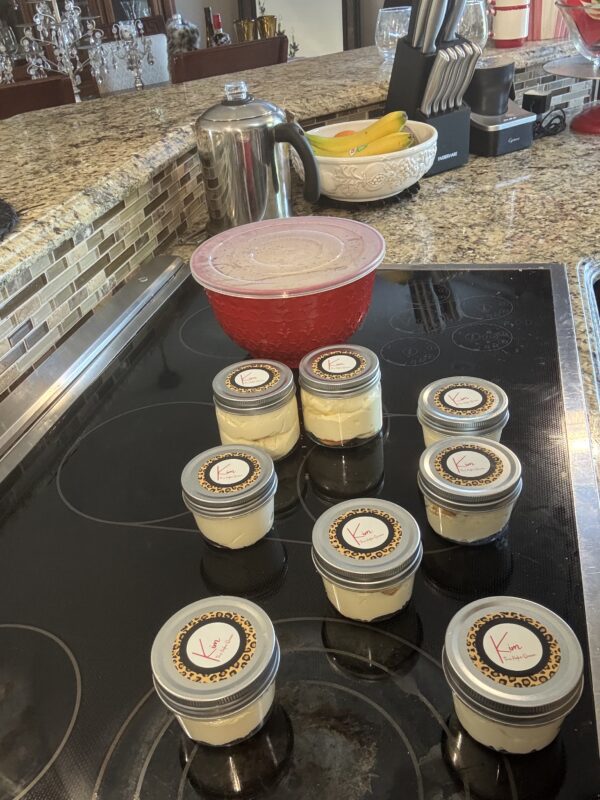 NOLA Banana Pudding Gift Box – 4 Jars of Southern-Style Dessert (8oz Each)