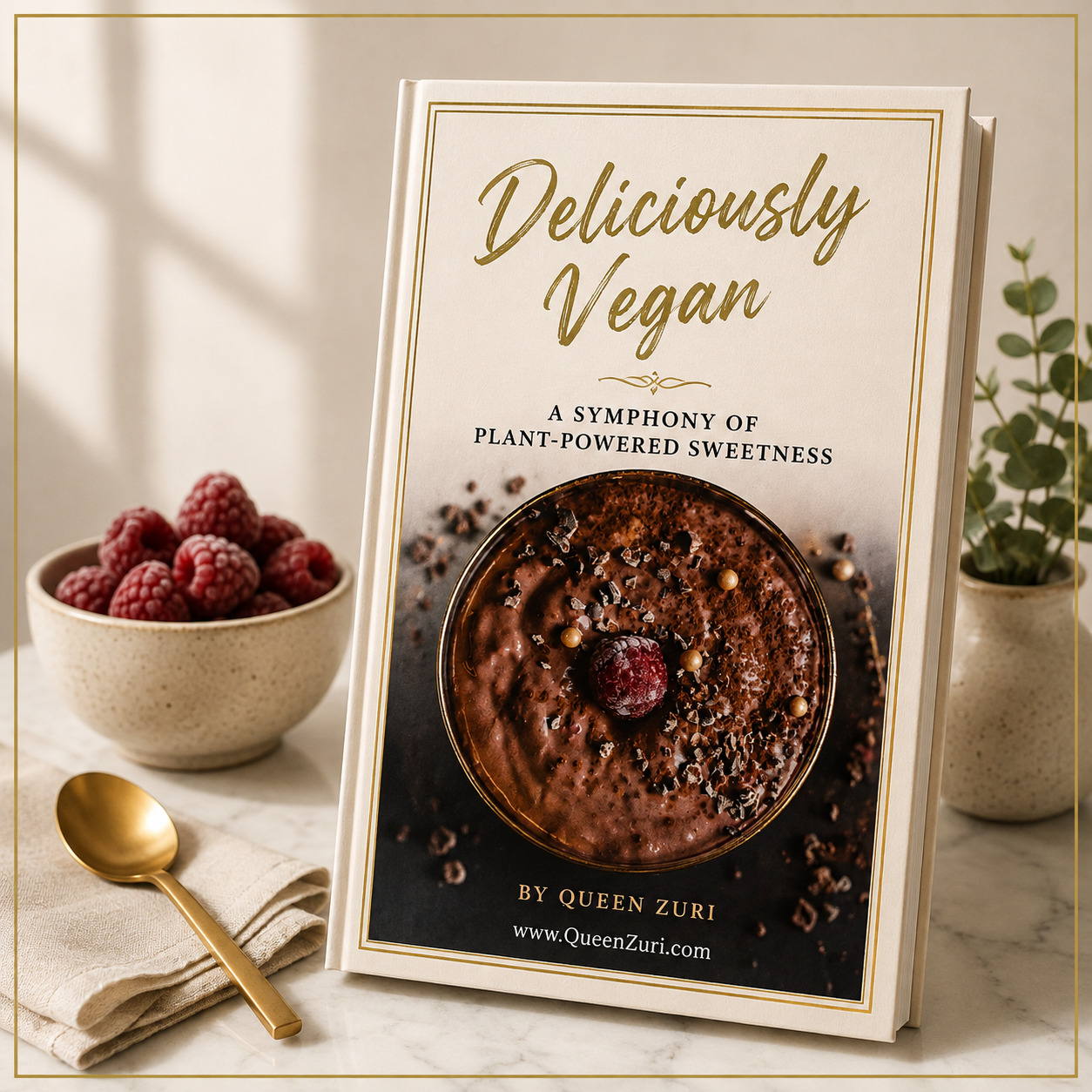 Deliciously Vegan Cookbook Still Life